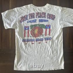 Vintage Allman Brothers Peach Corp Tour T-Shirt 90s VTG Signed Gregg Allman Sz L