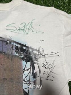 Vintage Autographed Queensryche Promisedland 90s Metal Rock Tour Giant Tag SZ L