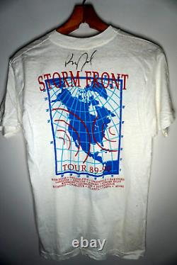 Vintage Billy Joel Storm Front Tour Concert T Shirt Large 90s Signed 1989 1990