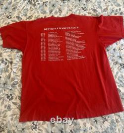 Vintage Deftones 1996 Warped Tour Shirt Chino Signed RARE Deftallica 90s Korn