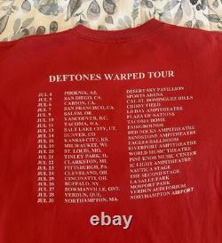 Vintage Deftones 1996 Warped Tour Shirt Chino Signed RARE Deftallica 90s Korn