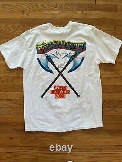 Vintage Molly Hatchet Tour Band Tee Shirt XL 2003 Autographed Signed Members