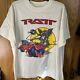 Vintage Ratt Band Concert Tour T Shirt White Size Large Signed By Band Obo