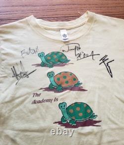 Vintage The Academy Is. Signed Autograph Band Tour T-Shirt Y2K Emo Alt XL READ