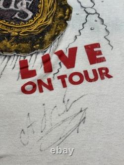 Vintage Whitesnake 1987 Live On Tour T-Shirt SIGNED Distressed READ