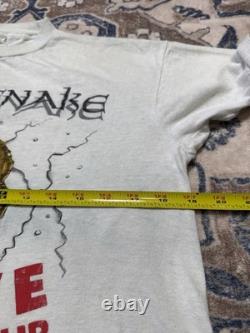 Vintage Whitesnake 1987 Live On Tour T-Shirt SIGNED Distressed READ