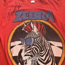 Vintage Zebra Band Tee Ain't Tellin No Lies Tour 1985 Signed By Randy Jackson