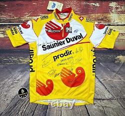 Vtg Saunier Duval Cycling Jersey Trikot XL 50 Team Autographed Tour De Georgia