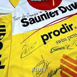 Vtg Saunier Duval Cycling Jersey Trikot XL 50 Team Autographed Tour De Georgia