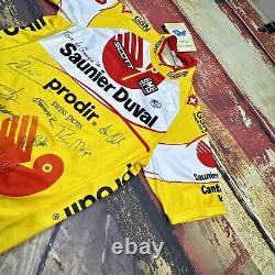 Vtg Saunier Duval Cycling Jersey Trikot XL 50 Team Autographed Tour De Georgia