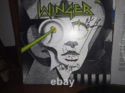 WINGER Full Band Signed LP, Winger 1988 Autographed on Tour Bus? Kip Winger