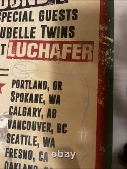Whole band (puscifer/TOOL) signed Money Shot Tour Mask, poster and pass