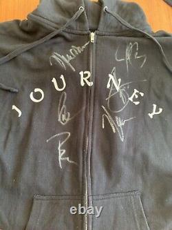 XL Journey Eclipse Tour Full 5 Member Band Signed Autographed Sweatshirt Rare