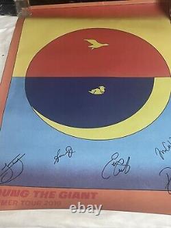 YOUNG THE GIANT Band SIGNED Autographed 18x24 Tour Poster Summer Tour 2019