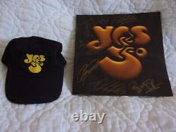 Yes 50 Year Anniversary Tour Book Band Signed Autographed + Baseball Hat Cap