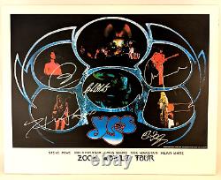 Yes Band Hand Signed 2004 World Tour Poster Autograph Steve Howe Jon Anderson