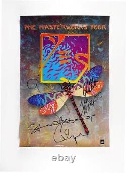 Yes Band Masterworks Tour Poster Hand Signed Autographed JSA COA