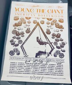 Young The Giant Autographed Poster 2023 America & Beyond Tour ALL 5 Band Signed