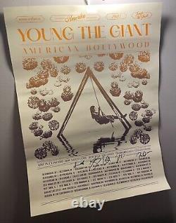 Young The Giant Autographed Poster 2023 America & Beyond Tour ALL 5 Band Signed